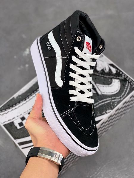 Vans Old Skool 2021新款 萬斯帆布麂皮拼接高幫男女款休閑板鞋