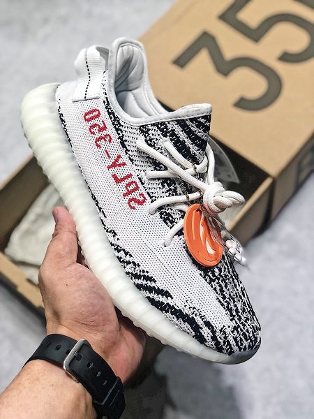 Adidas Yeezy Boost 350 V2 2020新款 真爆椰子情侶款慢跑鞋 帶半碼