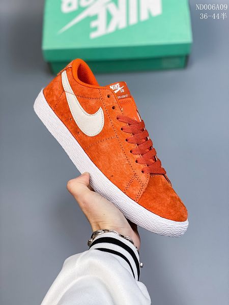 NIKE SB ZOOM BLAZER LOW系列 2023全新男女款橙色開拓者運動板鞋休閒鞋