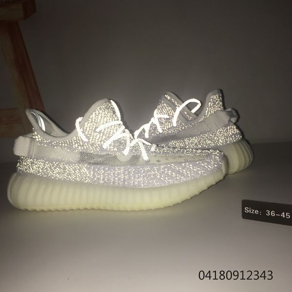 Adidas Yeezy Boost 350 V2 2019新款 真爆滿天星夜光情侶款慢跑鞋 帶半碼