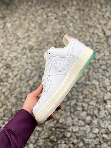 Nike Air Force 1 Low 2021新款 白綠粉壽桃空軍一號低幫男女生板鞋 帶半碼