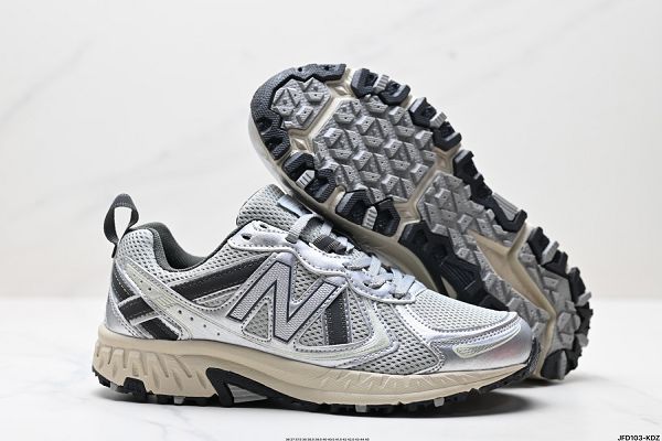 New Balance 410 2025新款男女運動鞋復古銀灰輕便透氣休閒老爹鞋