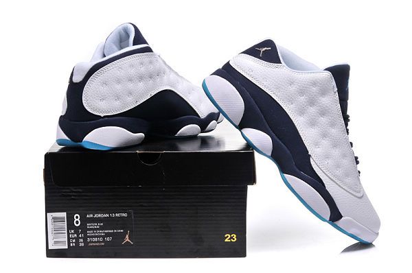 air jordan 13代 2015新款 低幫30週年複刻版 熊貓時尚男生球鞋 白藍色