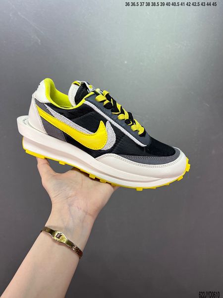 Undercover x Sacai x Nike LDWaffle 三方聯名走秀款解構雙底雙勾雙鞋舌華夫男女款慢跑鞋