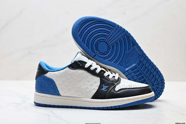 Louis Vuitton x Nike Air Jordan 1 倒勾聯名 2025男生新款低幫文化籃球鞋