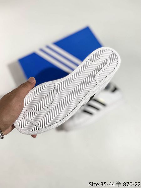 Adidas Originals Superstar 2021新款 貝殼頭金標加絨經典男女款休閑運動板鞋