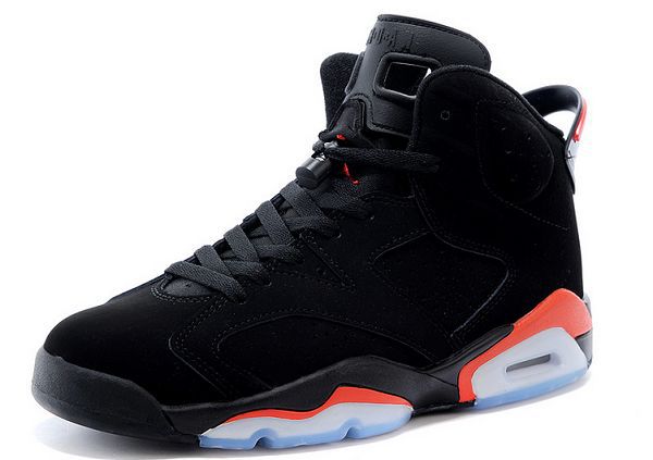 air jordan 6 retro Black Infrared喬丹6代3M反光時尚經典情侶款籃球鞋 黑紅色