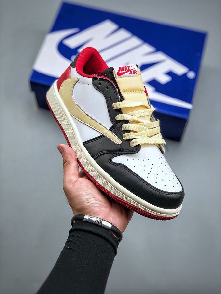 Travis Scott x Fragment x Air Jordan 1 Low 2022新款 喬丹1代聯名款倒鈎男女款籃球鞋 有46碼