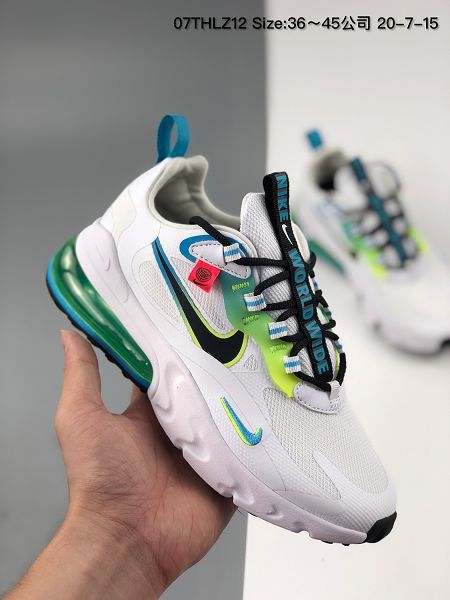 Nike Max 270 React 2020新款 混合科技半掌氣墊情侶款慢跑鞋 huali