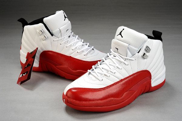 air jordan 12 retro 新款上市 時尚男款個性高幫籃球戰靴 白紅 