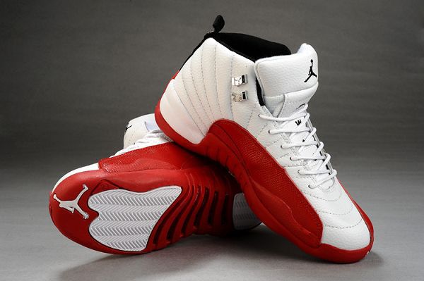air jordan 12 retro 新款上市 時尚男款個性高幫籃球戰靴 白紅 