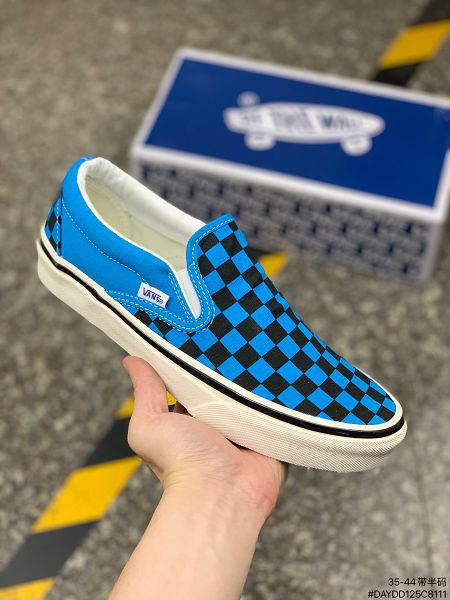 Vans Slip-On 2021新款 棋盤格一腳蹬低幫潮帆布鞋情侶懶人板鞋