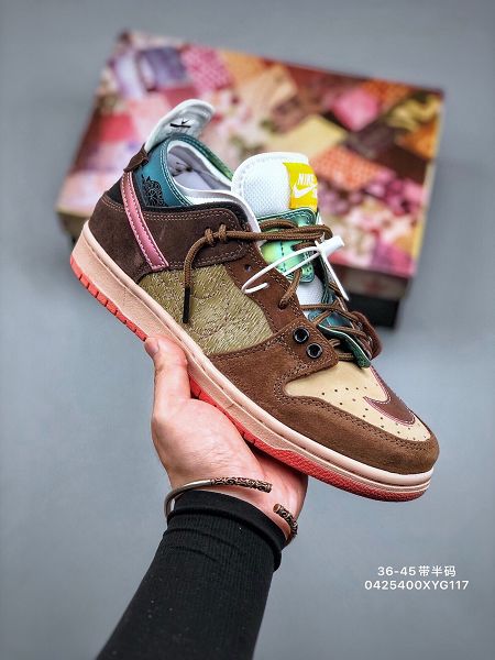 Nike SB Dunk low聯手EJDER 2021新款 情侶款休閒板鞋 帶半碼