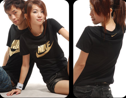 nike 短袖T恤 9025經典款 情侶裝 黑金配色