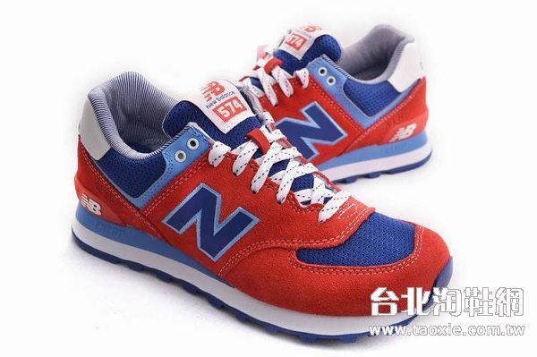 new balance 2013新款 574款透氣時尚男鞋 紅藍色