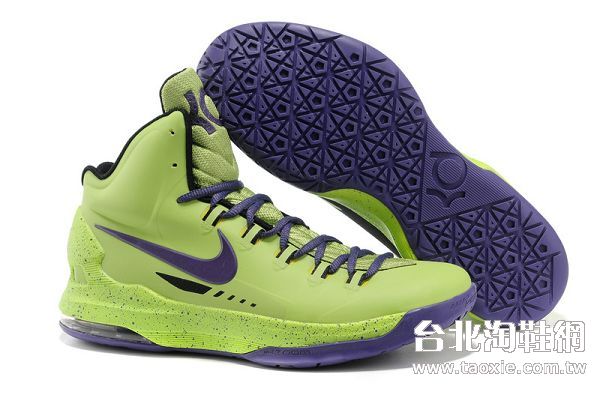 nike 杜蘭特5代 2013新款運動籃球鞋 綠黑色