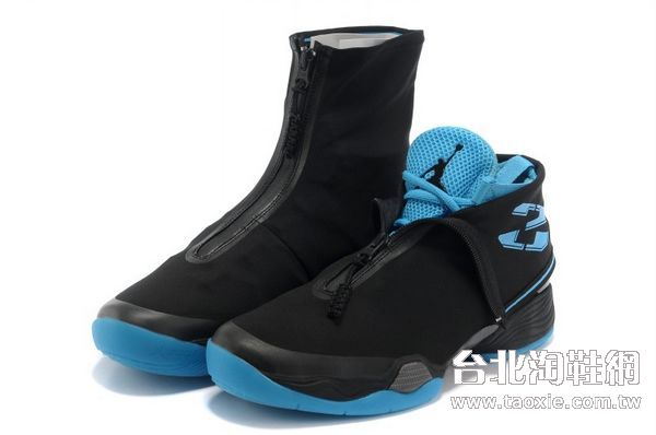 air jordan 籃球鞋系列 喬丹28代 新款高筒鞋 黑藍色