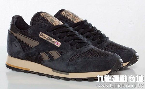 reebok 銳步 CL Classic Leather Utility 30週年 經典復古情侶跑鞋 黑色