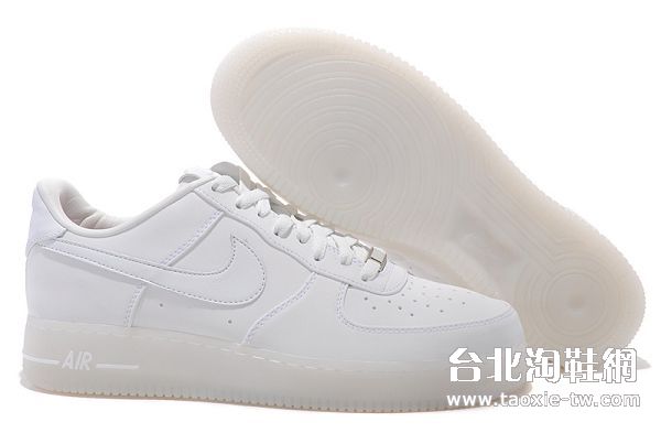 nike air force 1 low 30週年紀念版 全白透明底男生板鞋