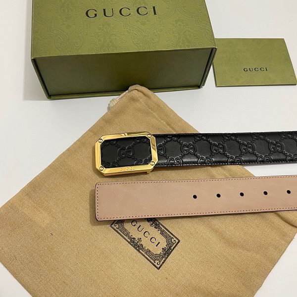 gucci皮帶 古馳2022新款 HF0523-15牛皮壓花紋磨砂皮底 時尚腰帶