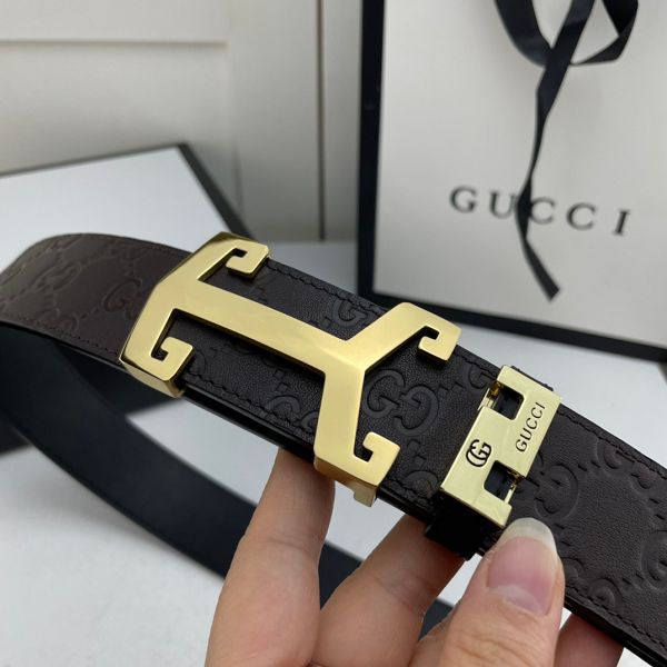 gucci皮帶 古馳2022新款 HF0522-30牛皮壓花紋時尚腰帶