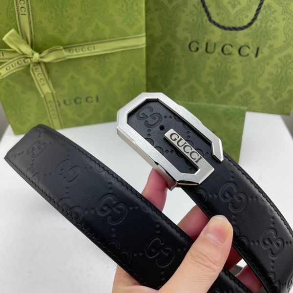 gucci皮帶 古馳2022新款皮帶 HF032907頭層牛皮壓G花紋百搭腰帶