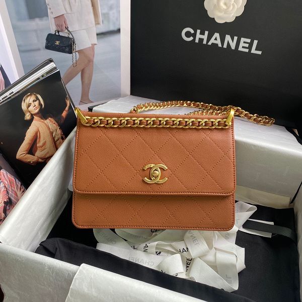 chanel包包 香奈兒2023新款手提包 DSAS4169鏈條包單肩斜挎包
