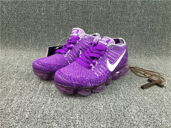 nike air vapormax flyknit max2018系列 针织飞线女生气垫跑鞋 紫色