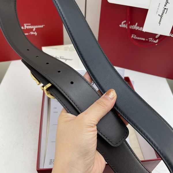 salvatore ferragamo皮帶 菲拉格慕2022新款 HF032704頭層牛皮納帕紋時尚腰帶