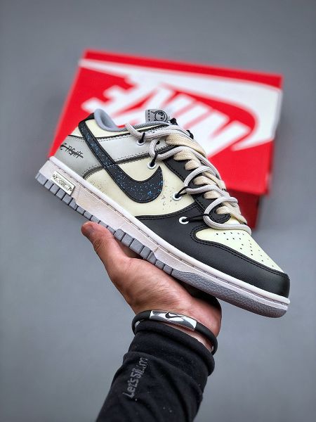 Nike SB Dunk Low GreenBeige 綁繩解構風系列 男女款低幫休閒運動滑板板鞋