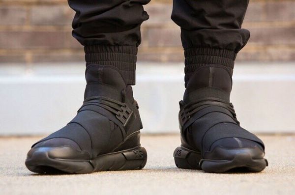 adidas y-3 山本耀司街头潮流限量版男鞋 黑武士忍者鞋 黑色