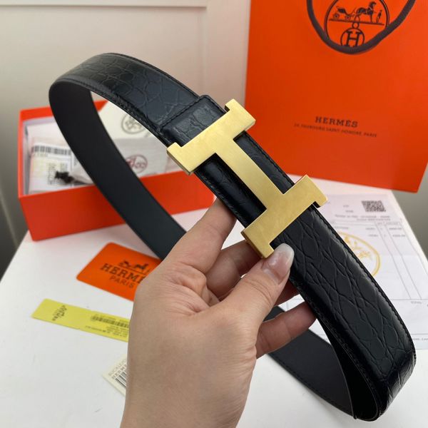 hermes皮帶 愛馬仕2022新款 HF032603頭層牛皮石頭紋時尚腰帶