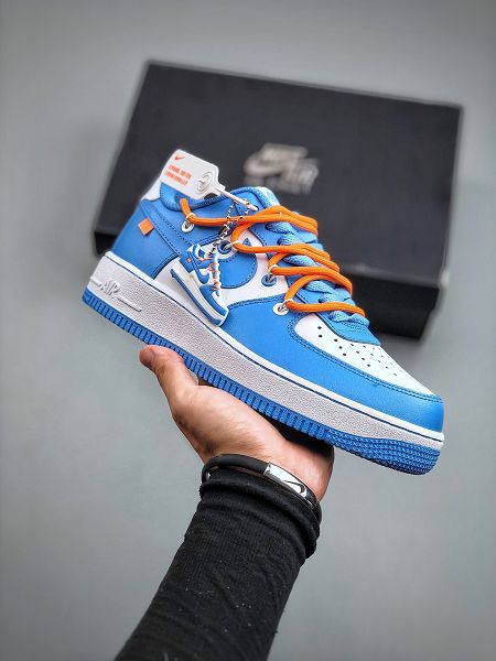 NIke Air Force 1 07 2023新款 空軍一號白藍綁帶男女款運動板鞋