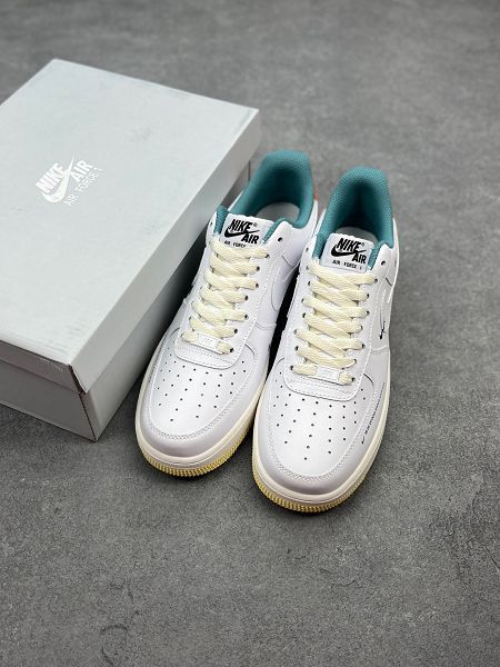 Nike Air Force 1 2023新款 空軍一號白綠橙男女生休閒運動板鞋