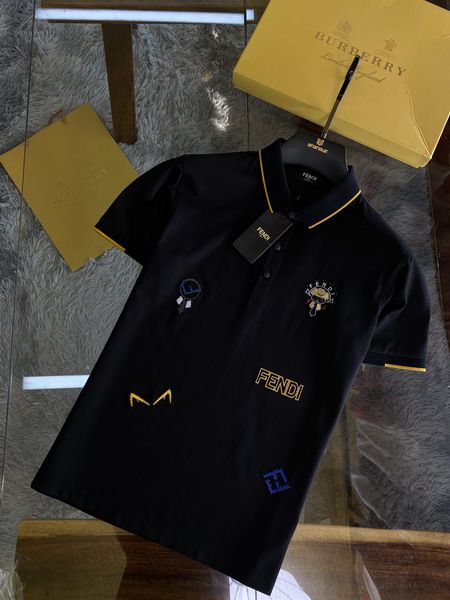 fendi polo衫 2021新款 芬迪翻領短袖polo衫 MG0318款