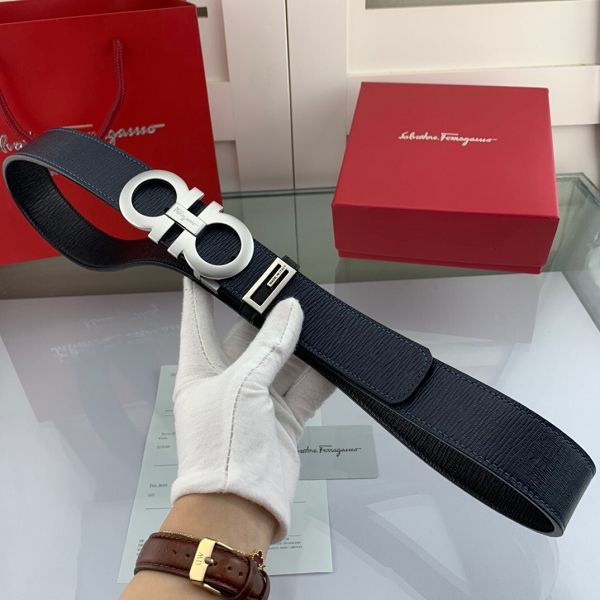 salvatore ferragamo皮帶 菲拉格慕2020新款 HF202035牛皮牙簽紋時尚腰帶