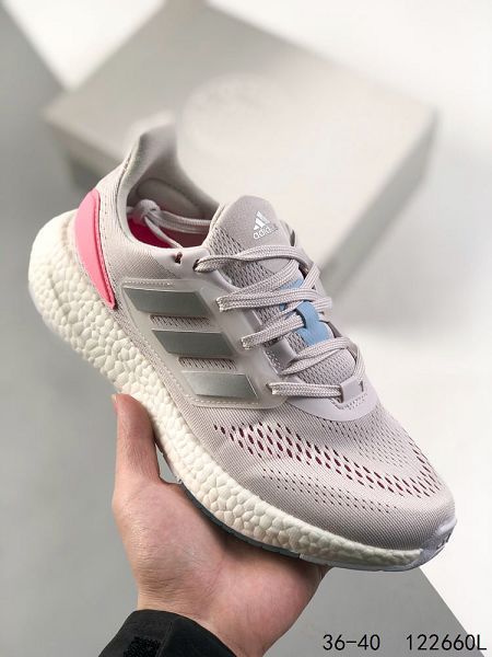 Adidas PureBOOST 22 LTD 2023新款 飛織系列爆米花高彈女款慢跑鞋