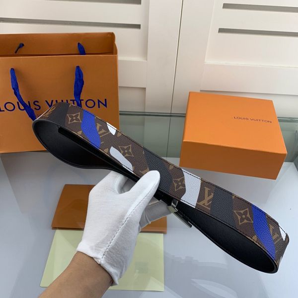 lv皮帶 路易威登2020新款 HF202008印花圖案拉絲掛扣時尚腰帶