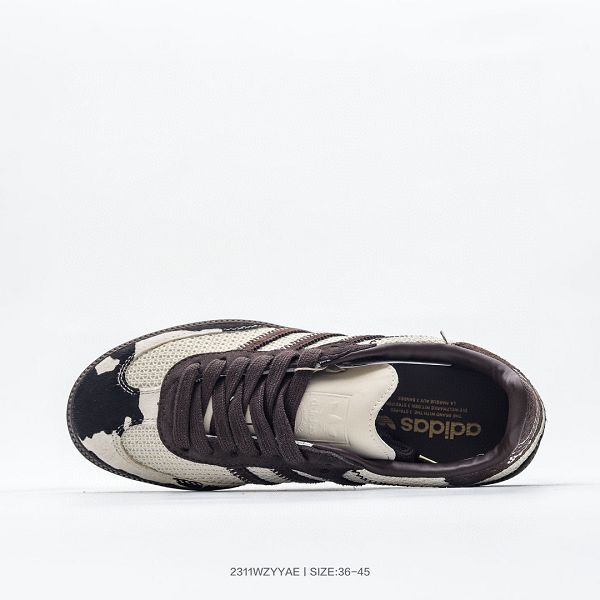 Notitle x Adidas Originals Samba OG Cow 桑巴舞系列 全新男女款聯名米白黑棕奶牛藍低幫休閒運動板鞋