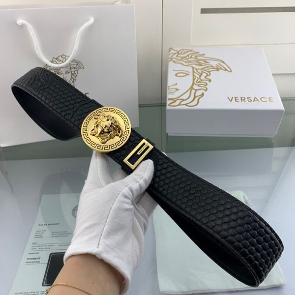 versace範思哲 2020新款皮帶 HF2020021牛皮壓花時尚腰帶