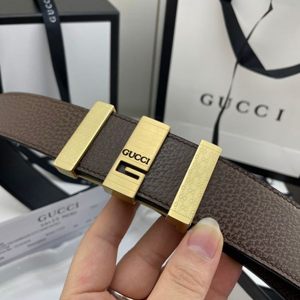 gucci皮帶 古馳2022新款皮帶 HF032916頭層牛皮豬皮紋百搭腰帶