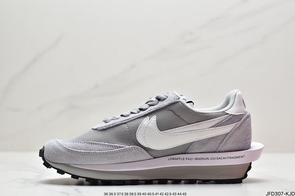 Clot x Sacai x Nike LDV Waffl Daybreak 2023新款 三方聯名死亡之吻走秀款解構雙底雙勾雙鞋舌華夫慢跑鞋