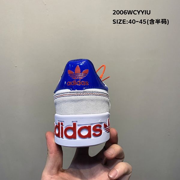 adidas 2020新款 三葉草皮面拼接低幫男生休閒板鞋