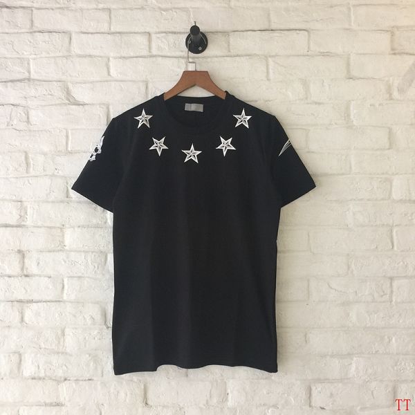 givenchy t恤 2017新款 星星男生圆领短袖t恤 黑色