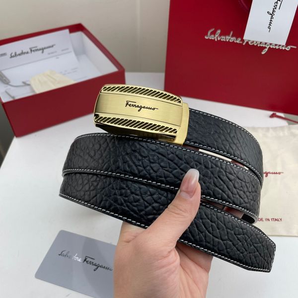 salvatore ferragamo皮帶 菲拉格慕2022新款 HF032701頭層牛皮大象紋時尚腰帶