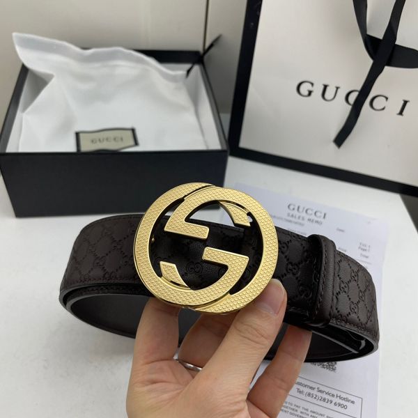 gucci皮帶 古馳2022新款 HF0523-12牛皮壓花紋時尚腰帶