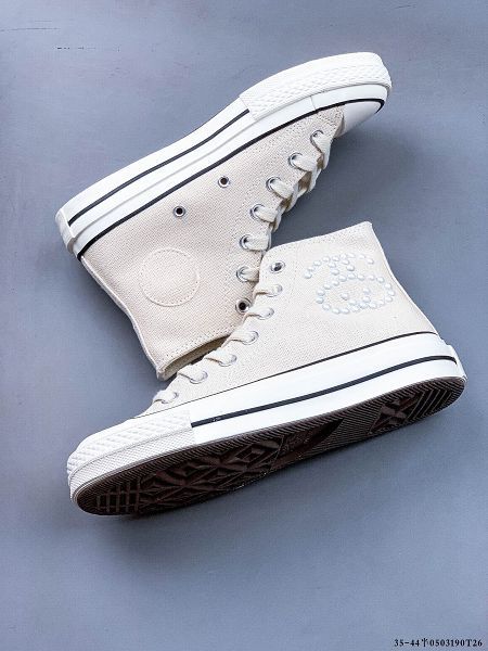 Converse x Stussy 1970s 2023新款 聯名小香風亞麻男女款高幫帆布鞋