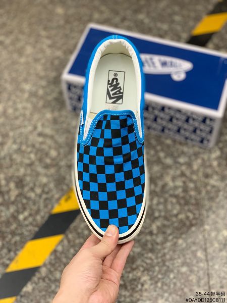 Vans Slip-On 2021新款 棋盤格一腳蹬低幫潮帆布鞋情侶懶人板鞋