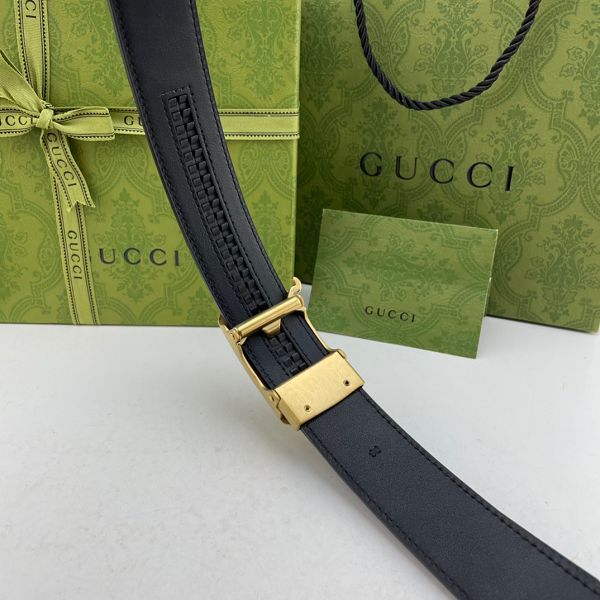 gucci皮帶 古馳2022新款皮帶 HF032915頭層牛皮壓小花紋百搭腰帶