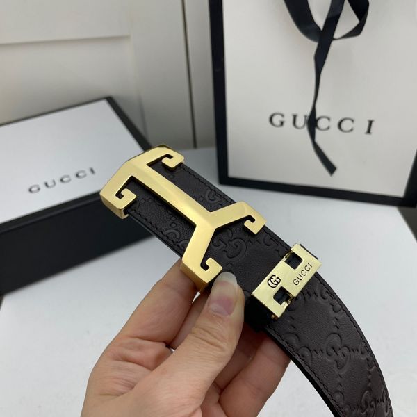 gucci皮帶 古馳2022新款 HF0522-30牛皮壓花紋時尚腰帶